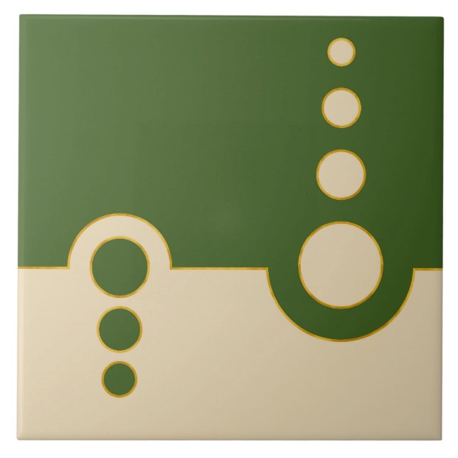 Geometric, abstract pattern, modern, circles tile (Front)