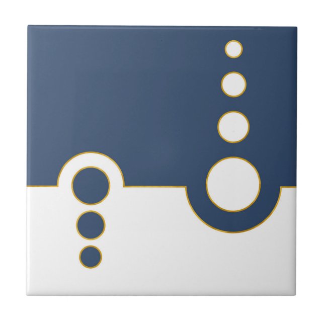 Geometric, abstract pattern, modern, circles tile (Front)