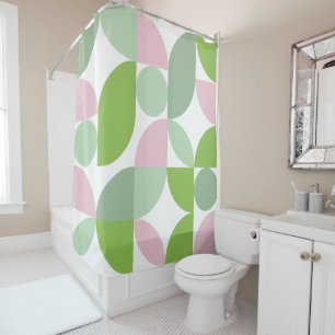 Geometric Abstract Pattern Pink and Green