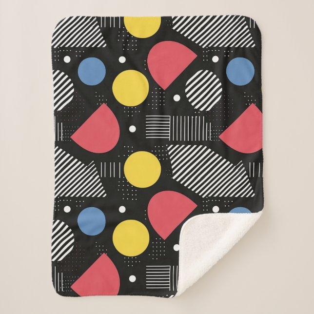 Geometric Abstract Pattern Sherpa Blanket (Front)