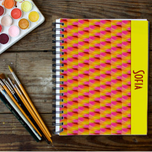 Geometric abstract pattern Spiral Photo Notebook