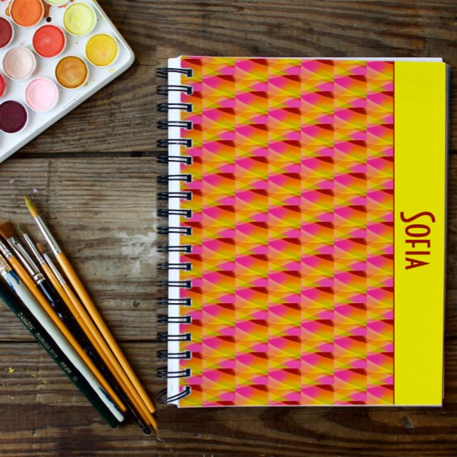 Geometric abstract pattern Spiral Photo Notebook (Creator Uploaded)