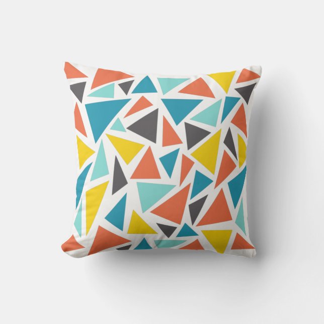 Geometric Abstract Pattern Throw Pillow (Front)