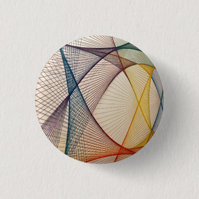 Geometric Abstract Pinback Button (Front)