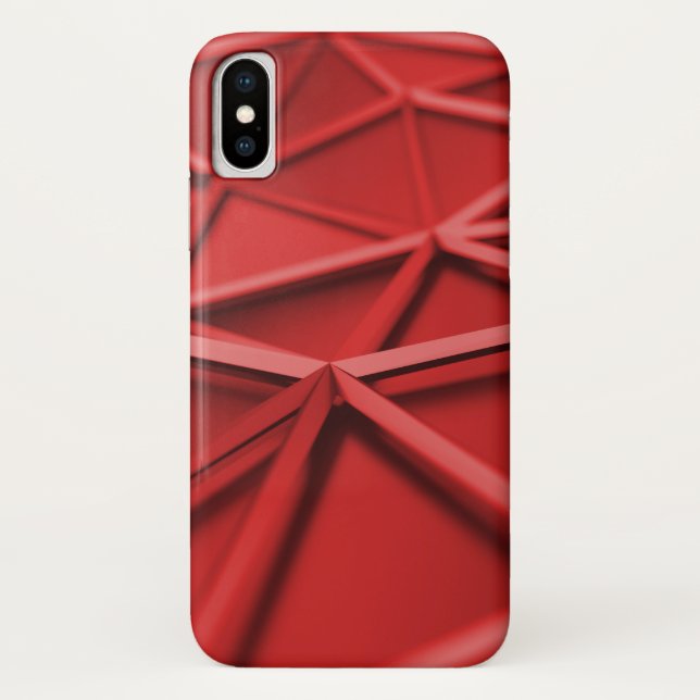 geometric abstract red Case-Mate iPhone case (Back)