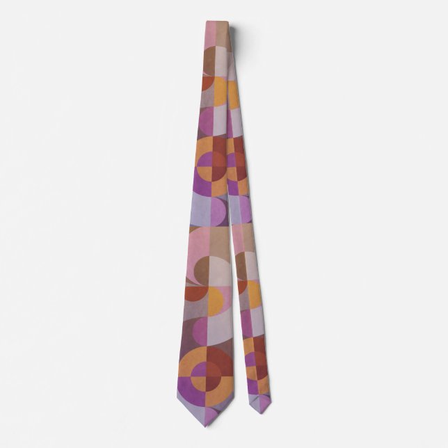 Geometric abstract Retro circles Elegant colorful Tie (Front)