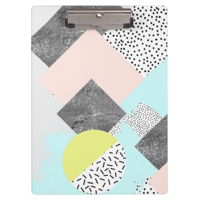 Geometric Abstract Scandi Design Clipboard (Front)