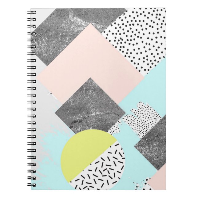 Geometric Abstract Scandi Design Notebook (Front)