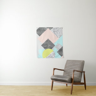 Geometric Abstract Scandi Design Tapestry