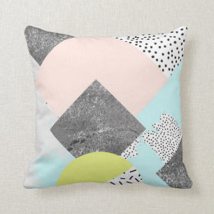 Geometric Abstract Scandi Design Throw Pillow