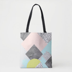 Geometric Abstract Scandi Design Tote Bag