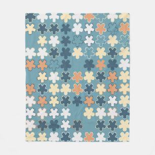 Geometric abstract seamless pattern of coloured sh fleece blanket
