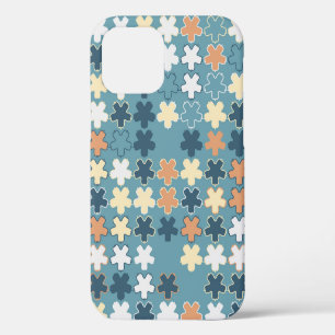 Geometric abstract seamless pattern of coloured sh iPhone 12 case