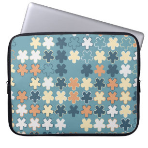 Geometric abstract seamless pattern of coloured sh laptop sleeve