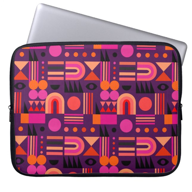 Geometric abstract seamless pattern with shapes of laptop sleeve (Front)