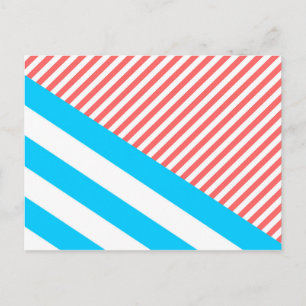 geometric, abstract, texture, pattern, red, blue postcard