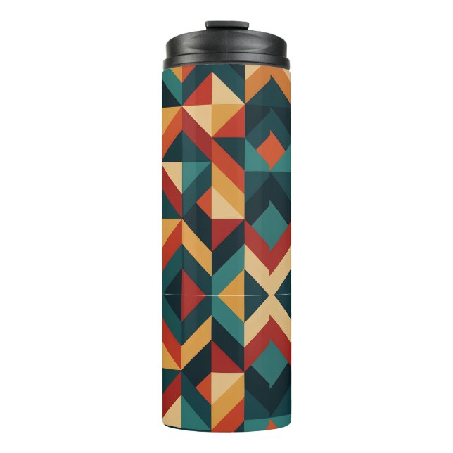 geometric abstract thermal tumbler (Front)