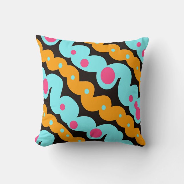 Geometric abstract throw pillow (Front)