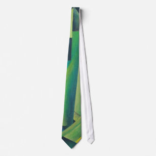 Geometric Abstract Village Woman And Headscarf Tie