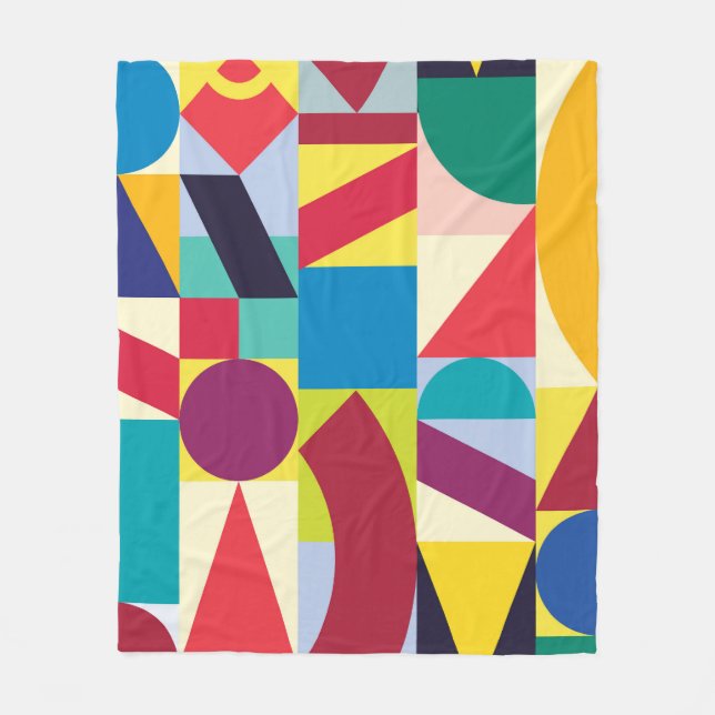 Geometric Abstract: Vintage Seamless Pattern. Fleece Blanket (Front)