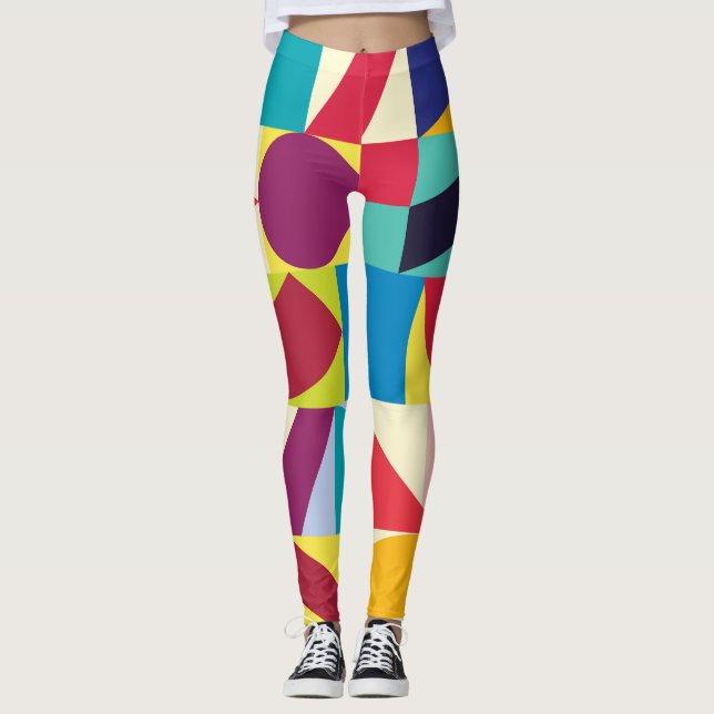 Geometric Abstract: Vintage Seamless Pattern. Leggings (Front)