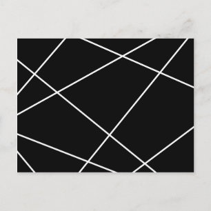 Geometric abstract - white and black. postcard