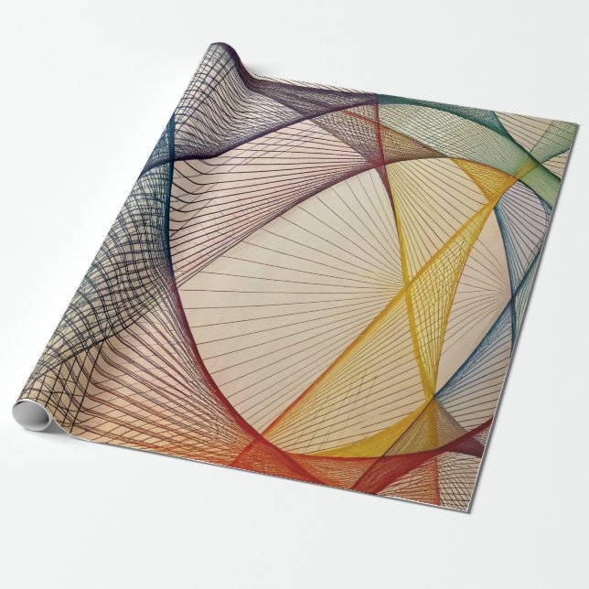 Geometric Abstract Wrapping Paper (Unrolled)