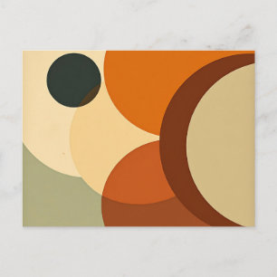 Geometric Abstraction with Overlapping Circles Postcard