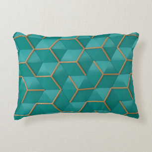 geometric accent pillow