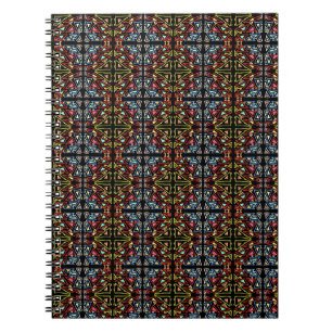 Geometric Alien Tech Multicolor Pattern Notebook