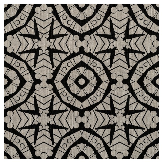 Geometric and Tribal style pattern Fabric (Swatch)