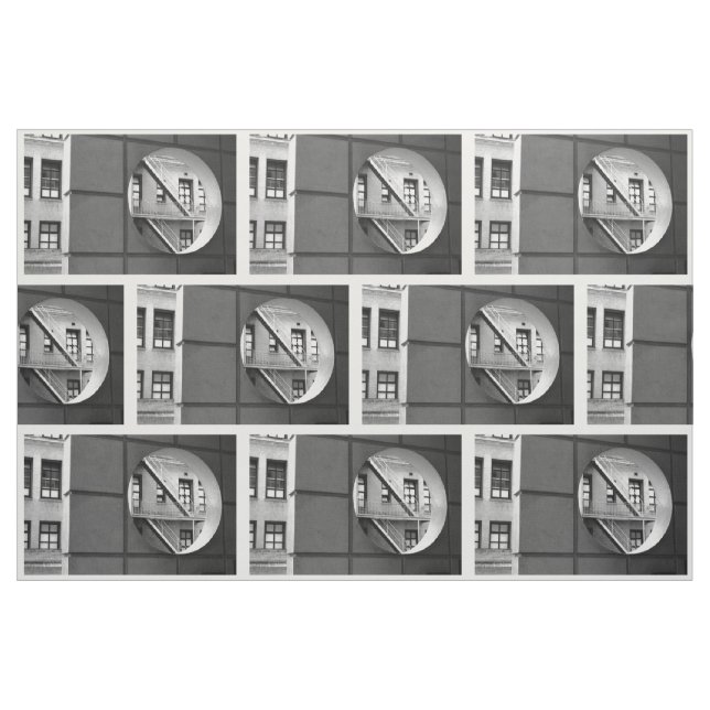 Geometric Architecture Black & White Photo Fabric (Fat Quarter)