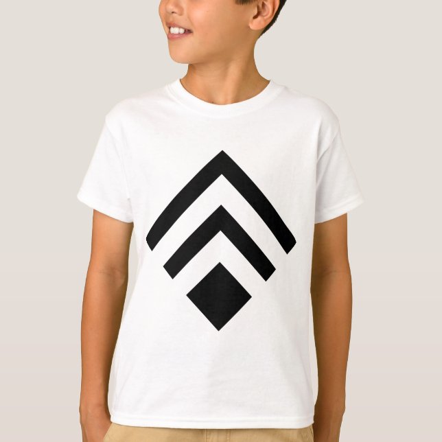 Geometric Arrow 02 - Black T-Shirt (Front)