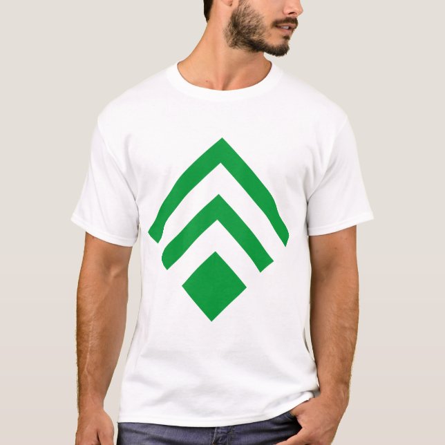 Geometric Arrow 02 - Grass Green T-Shirt (Front)
