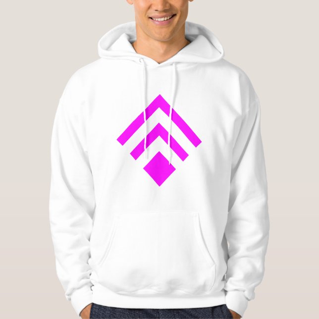 Geometric Arrow 02 - Magenta Hoodie (Front)