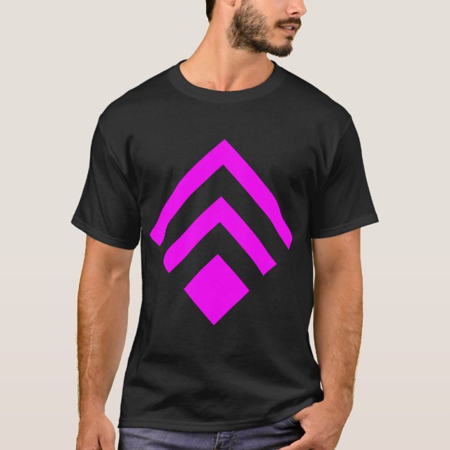 Geometric Arrow 02 - Magenta T-Shirt (Front)