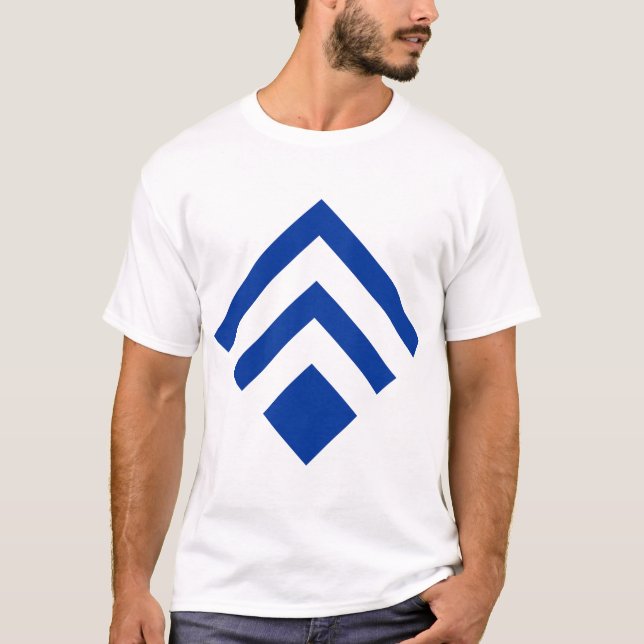 Geometric Arrow 02 - Navy Blue T-Shirt (Front)
