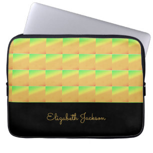 Geometric Art, African Tropical Sunset Colours Laptop Sleeve