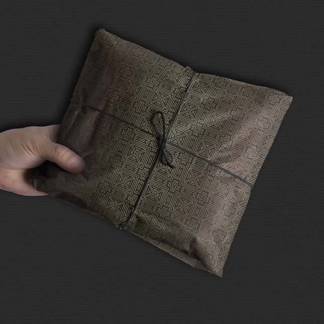 Geometric Art Deco Pattern | Black Gold Tissue Paper (Creator Uploaded)