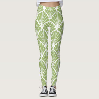 Geometric Art Deco, seamless pattern Leggings