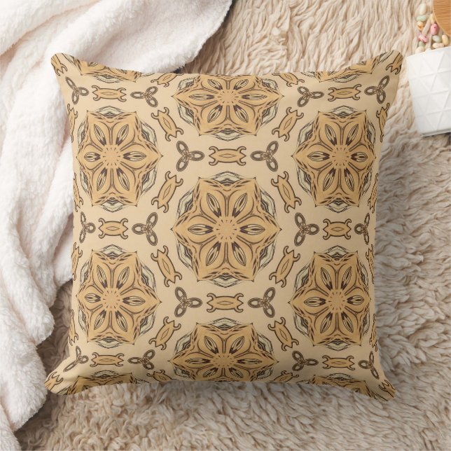  Geometric Art Nouveau Floral Pattern  Throw Pillow (Blanket)