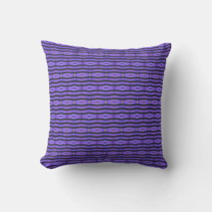 Geometric art pattern purple black lines pillow