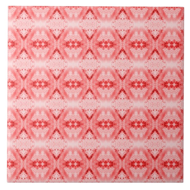 Geometric art pink abstract wall art tile (Front)