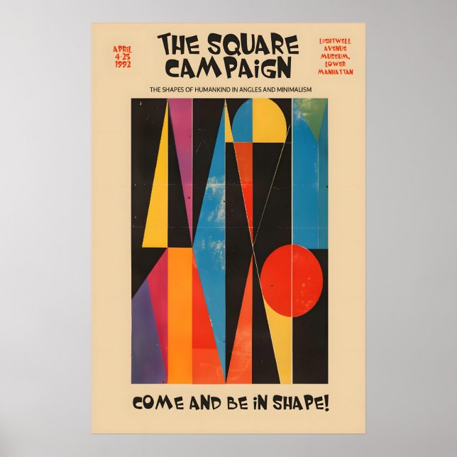 Geometric Art Poster Colorful Abstract Exhibition (Devant)