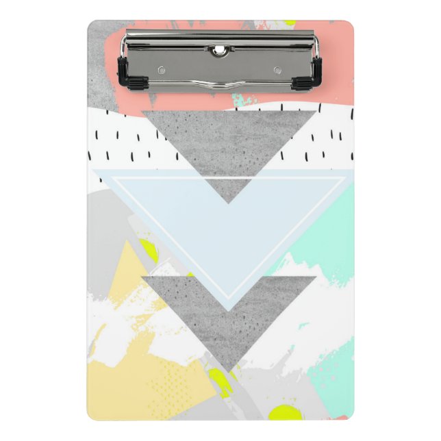 Geometric Art Print Mini Clipboard (Front)