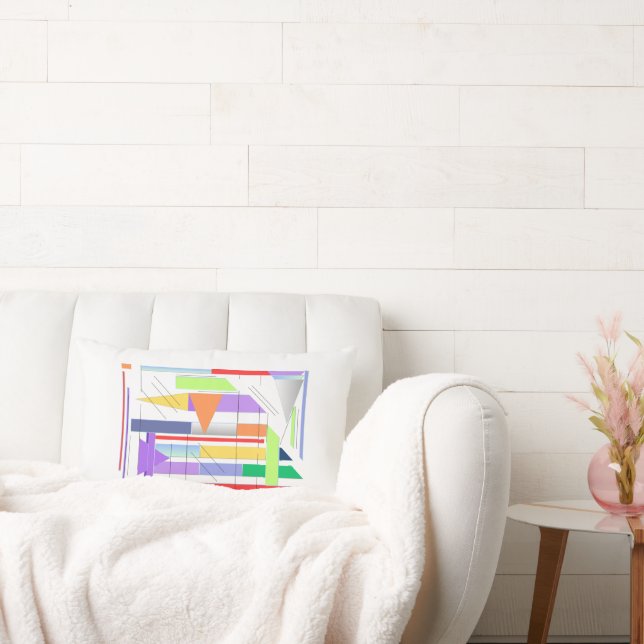 "Geometric Art Print Premium 24'' x 36'' Wall Art Lumbar Pillow (Couch)