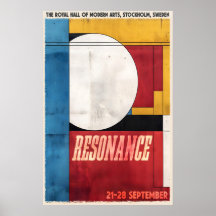 Geometric Art Print Stockholm Exhibition Poster