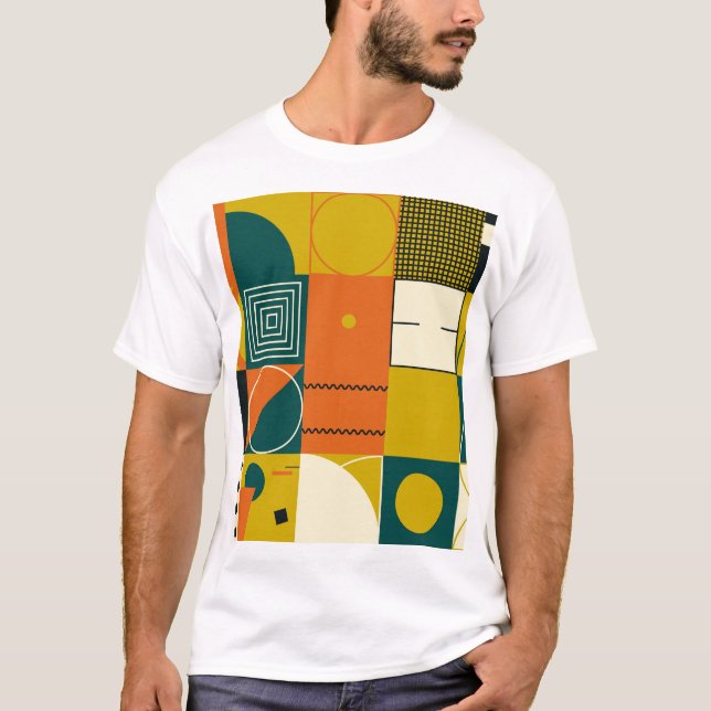 Geometric artwork: simple shapes design. T-Shirt (Front)