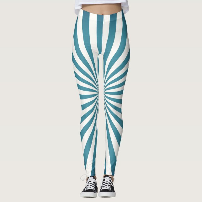 Geometric Astral Seamless Pattern Design Leggings (Front)
