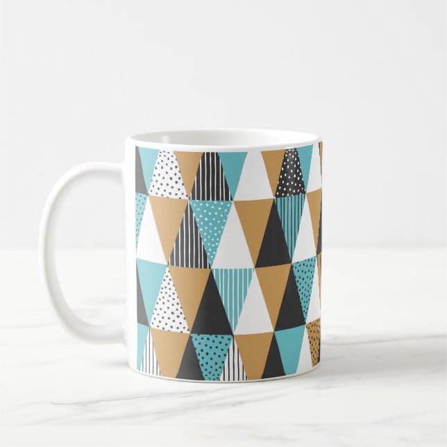 Geometric background. Abstract vintage illustratio Coffee Mug (Left)
